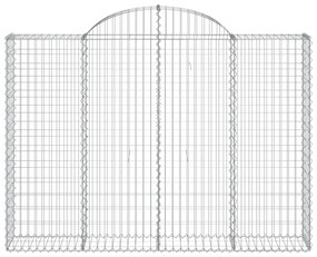 Cestos gabião arqueados 3pcs 200x30x140/160cm ferro galvanizado
