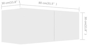 6 pcs conjunto de móveis de TV derivados de madeira branco