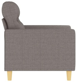 Poltrona tecido 60 cm cinzento-acastanhado