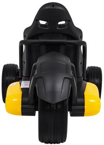 Kart elétrico para Crianças 3 Rodas 12V XR-1 Rodas Espuma EVA Amarelo