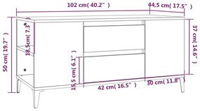 Móvel para TV 102x44,5x50 cm derivados de madeira branco