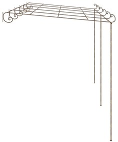 Pérgola de jardim 6x3x2,5 m ferro castanho antigo
