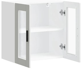 Armário de parede de cozinha com porta de vidro Porto branco