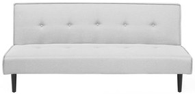 Sofá-cama de 3 lugares em tecido cinzento claro VISBY Beliani