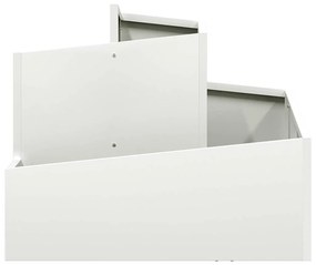 Vaso de Plástico Branco Plástico Médio Inserções Decorativas