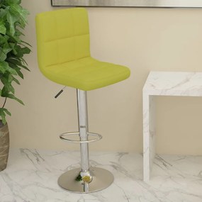 vidaXL Banco de bar tecido verde
