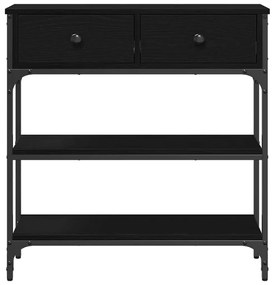 Mesa de Console vidaXL Madeira de Carvalho Preto 72,5x25x75 cm Madeira
