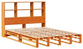 Cama com estante sem colchão 140x190 cm madeira maciça