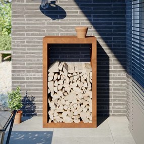 vidaXL Rack de lenha 60x40x100 cm aço resistente às intempéries