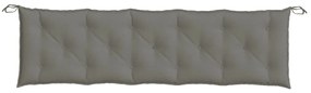 Almofadão banco jardim 180x50x7cm mesclado tecido cinza-escuro