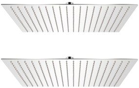 Cabeça de chuveiro 2 pcs aço inoxidável 50x50 cm