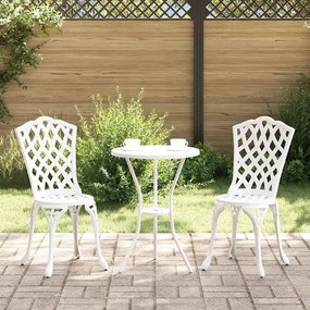 Cadeiras de Jardim vidaXL 2 pcs Alumínio Fundido Branco