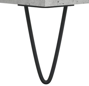 Mesa de cabeceira 40x35x50cm derivados madeira cinzento cimento