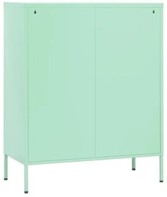 Armário de arrumação aço 80x35x101,5 cm verde-hortelã