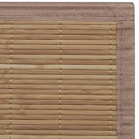 Tapete retangular bambu 120 x 180 cm castanho