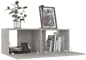Móveis de TV 4 pcs 80x30x30 cm contraplacado cinzento cimento