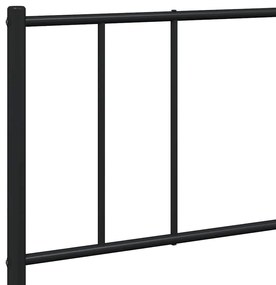 Estrutura de cama com cabeceira 183x213 cm metal preto