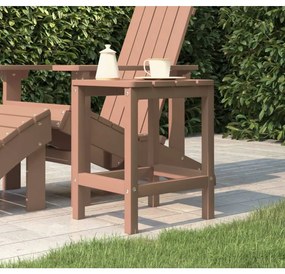 Mesa de jardim Adirondack 38x38x46 cm PEAD castanho