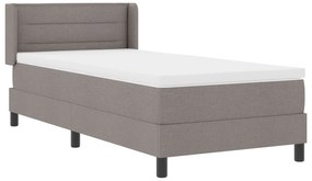 Cama Box Spring vidaXL com Colchão Taupe 80x200 cm Tecido, Design de C