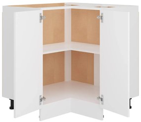 Armário inferior de canto “Lyon” 75,5x75,5x81,5cm branco