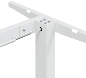 Estrutura de secretária de pé (94-135)x60x(70-114)cm aço branco