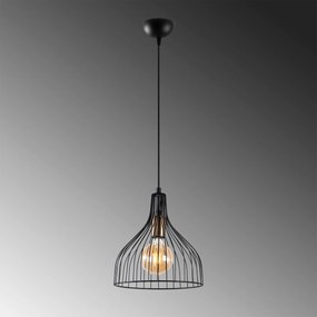 Candeeiro de Teto Cafu – Preto Antigo – 25 x 25 x 33 cm