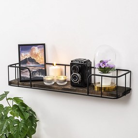 Prateleira Syringa – Preto Nogueira Escuro – 60x10x15 cm | Tribo Home