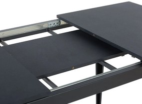 Mesa de jantar extensível preta 120/160 x 80 cm NORLEY Beliani