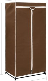 Roupeiro 75x50x160 cm castanho