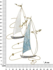 PAINEL DE PAREDE DE FERRO VELA 51,4X4X87 CM MULTICOLORIDO