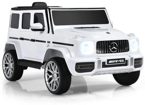 Carro elétrico para crianças 12V Mercedes-Benz G63 Bateria com controlo remoto 105,5 x 62 x 54,5 cm Branco