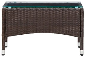 Mesa de centro 60x40x36 cm vime PE castanho