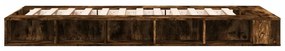 Estrutura cama 90x190 cm derivados de madeira carvalho fumado