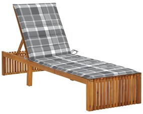 Espreguiçadeira com almofadão madeira de acácia maciça