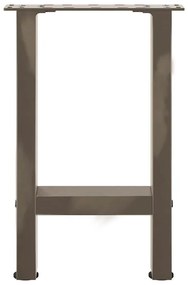 Pés para mesa de centro em aço natural, 2 peças, 38x(42-43) cm, aço