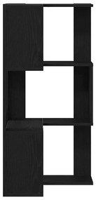 Estante de Canto vidaXL 3 Andares Carvalho Preto 50x50x102 cm Madeira