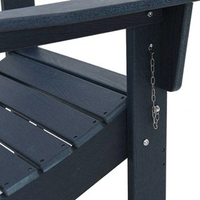Cadeira Adirondack Dobrável Azul-marinho 74.5x80.5x90 cm HDPE