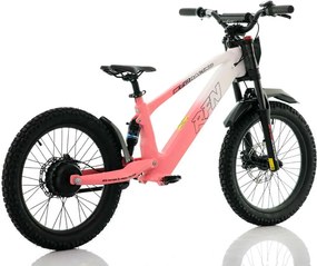 Bicicleta elétrica infantil sem pedais 750W 20" 36V 7.5Ah RXF EVO-RACING Rosa/Branco