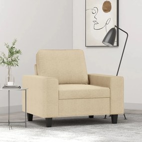Poltrona 60 cm tecido cor creme