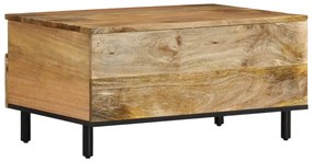 Mesa de centro 80x54x40 cm madeira de mangueira maciça