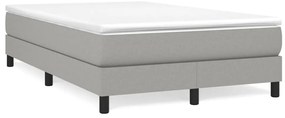 Cama boxspring com colchão 120x190 cm tecido cinzento-claro