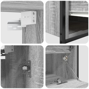 Conjunto de Móveis para a Casa de Banho 5 Peças vidaXL Cinza Sonoma em