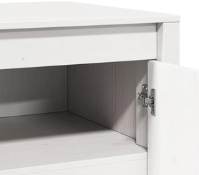 Armário de Cozinha Externo Branco 106x55x64 cm Madeira Sólida de Pinho