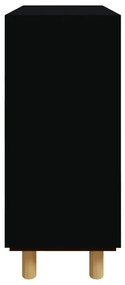 Aparador 60x30x70 cm pinho maciço/vime natural preto