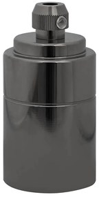 Casquilhos de lâmpadas 2 pcs Preto brilhante E27