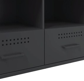 Móvel de TV 100,5x39x50,5 cm aço preto