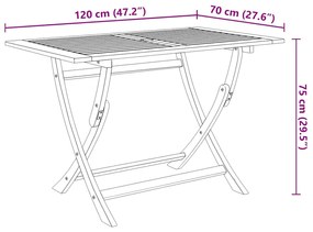 5 pcs conjunto dobrável de jantar p/ jardim acácia maciça