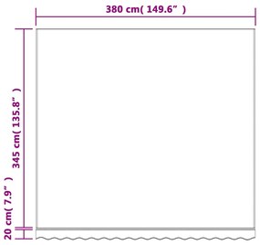 Tecido de substituição p/ toldo 4x3,5 m riscas vermelho/branco