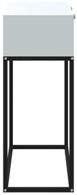 Mesa consola 80x30x75 cm derivados de madeira e ferro branco