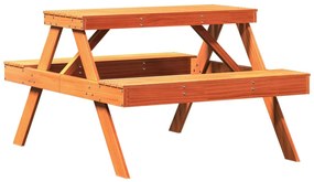 Mesa de piquenique 105x134x75 cm pinho maciço castanho-mel